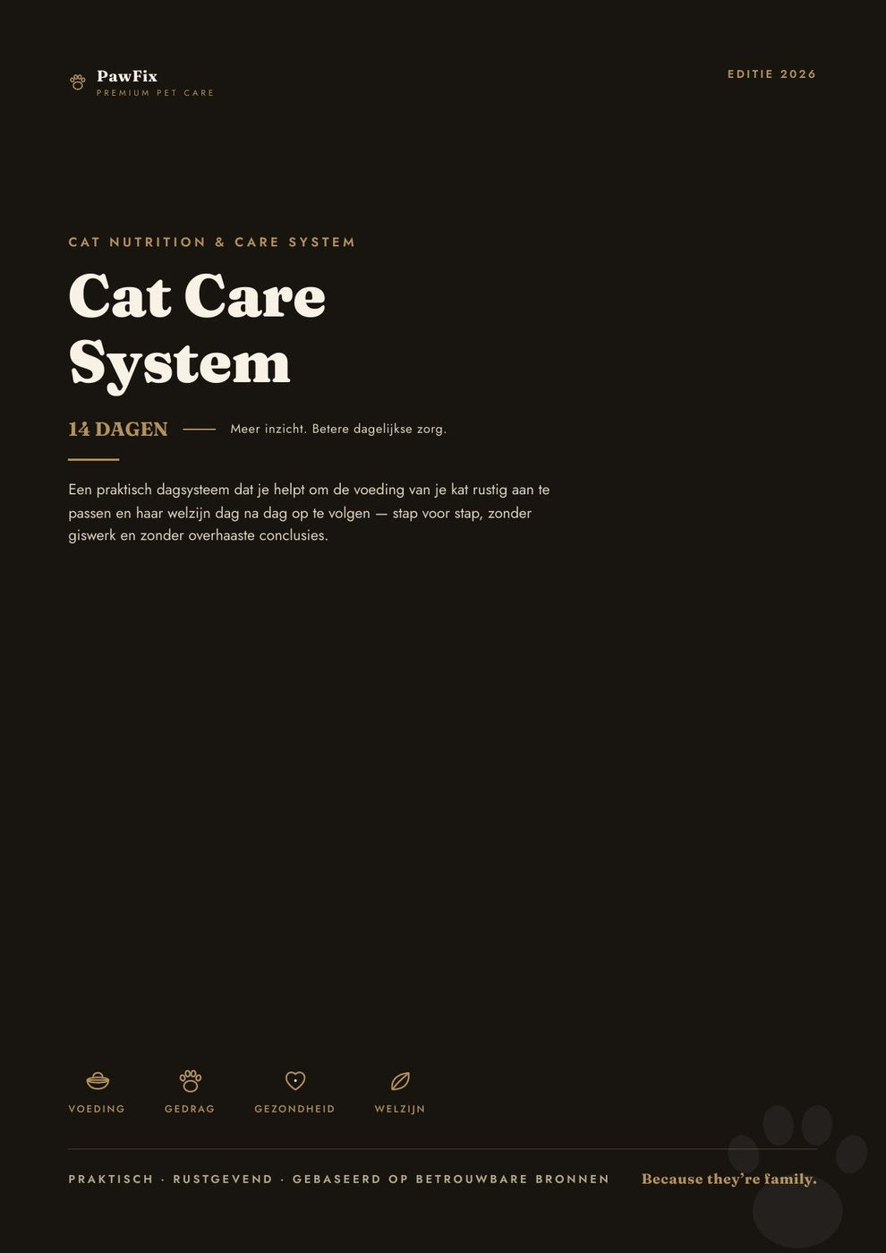 Cover van het PawFix Cat Care System, editie 2026